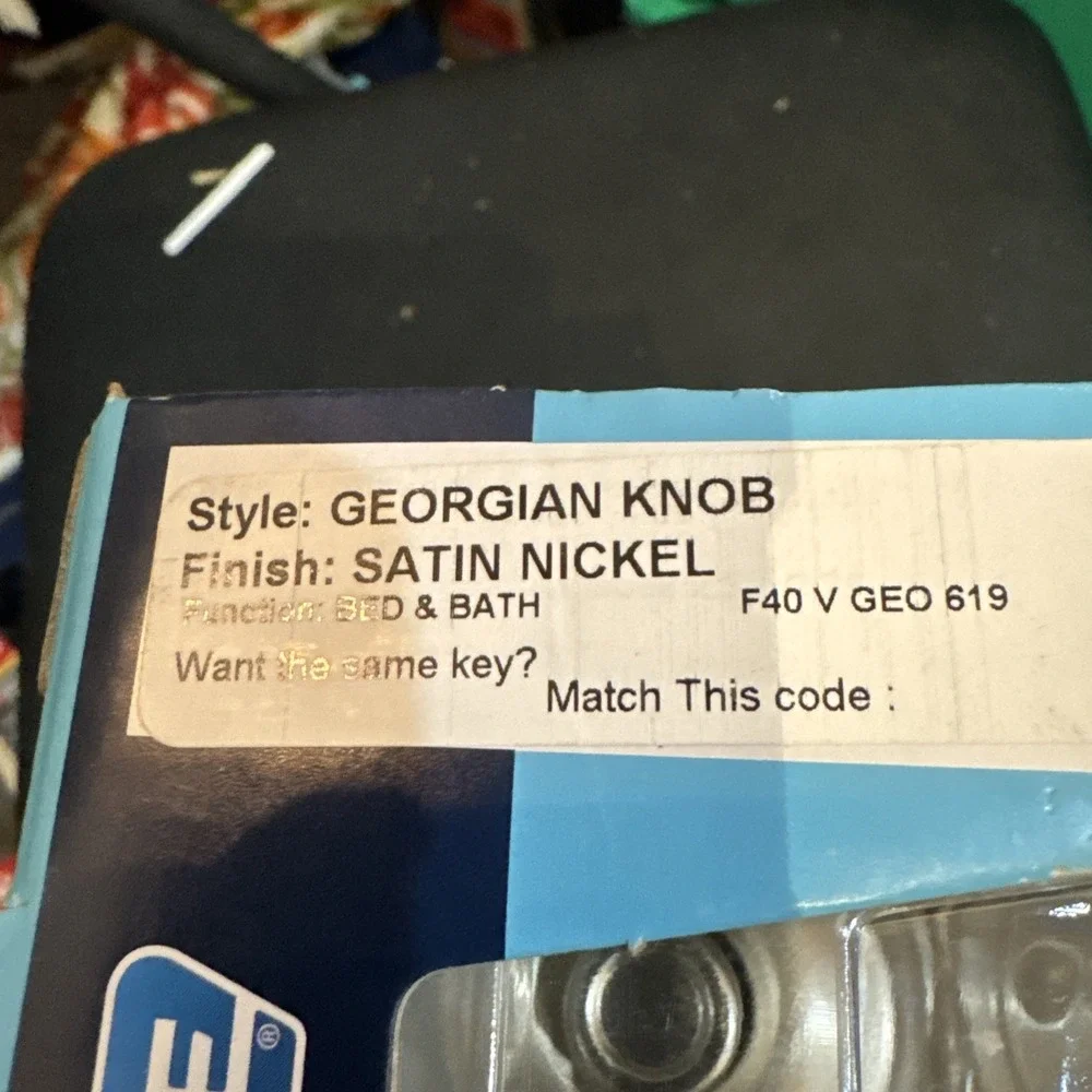 SCHLAGE Satin Nickel Georgian Privacy Bed & Bath Door Knob F40 Geo 619